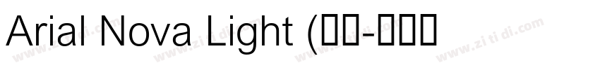 Arial Nova Light (标题字体转换